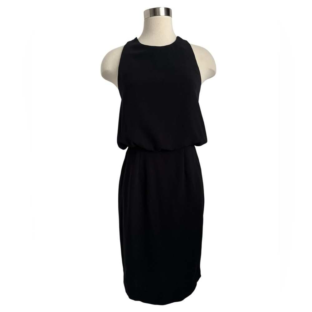 L'AGENCE Classic Black Midi Dress